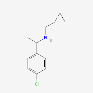 molecular formula C12H16ClN B13309762 [1-(4-Chlorophenyl)ethyl](cyclopropylmethyl)amine 