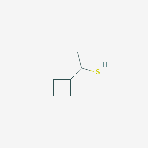 molecular formula C6H12S B13309781 1-Cyclobutylethane-1-thiol 