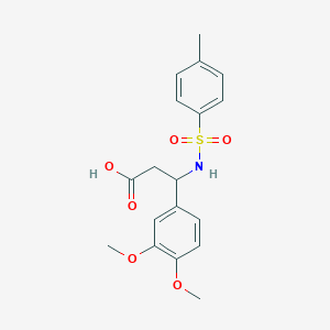 molecular formula C18H21NO6S B1330979 3-(3,4-Dimethoxyphenyl)-3-{[(4-methyl-phenyl)sulfonyl]amino}propanoic acid CAS No. 332052-67-2