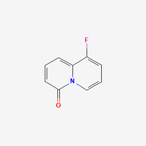 molecular formula C9H6FNO B13309796 9-Fluoro-4H-quinolizin-4-one 