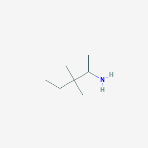 molecular formula C7H17N B13309814 3,3-Dimethylpentan-2-amine 