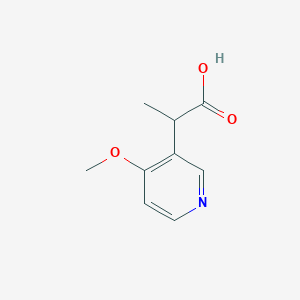 molecular formula C9H11NO3 B13309824 2-(4-Methoxypyridin-3-yl)propanoic acid 