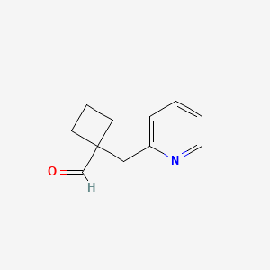 1-(Pyridin-2-ylmethyl)cyclobutane-1-carbaldehyde