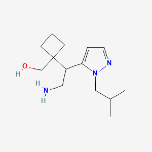 (1-{2-amino-1-[1-(2-methylpropyl)-1H-pyrazol-5-yl]ethyl}cyclobutyl)methanol