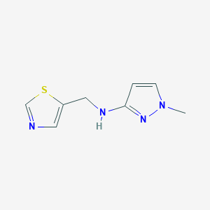 molecular formula C8H10N4S B13309839 1-Methyl-N-(thiazol-5-ylmethyl)-1h-pyrazol-3-amine 