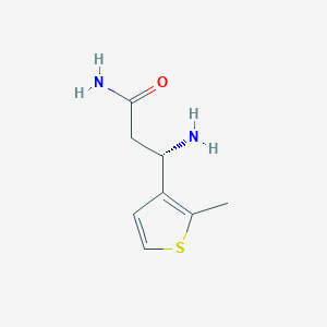 (3S)-3-Amino-3-(2-methylthiophen-3-yl)propanamide