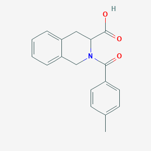 molecular formula C18H17NO3 B1330985 2-(4-Methyl-benzoyl)-1,2,3,4-tetrahydro-isoquinoline-3-carboxylic acid CAS No. 436811-20-0