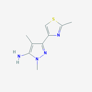 1,4-Dimethyl-3-(2-methyl-1,3-thiazol-4-yl)-1H-pyrazol-5-amine