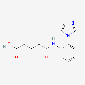 molecular formula C14H15N3O3 B1330991 4-(2-Imidazol-1-yl-phenylcarbamoyl)-butyric acid CAS No. 510712-03-5