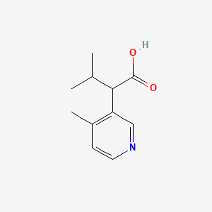 molecular formula C11H15NO2 B13309933 3-Methyl-2-(4-methylpyridin-3-yl)butanoic acid 