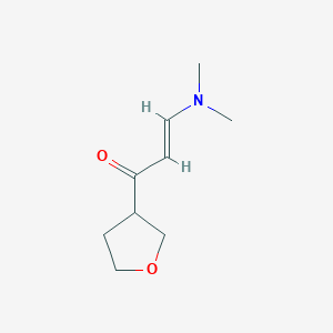 molecular formula C9H15NO2 B13309947 3-(Dimethylamino)-1-(oxolan-3-yl)prop-2-en-1-one 