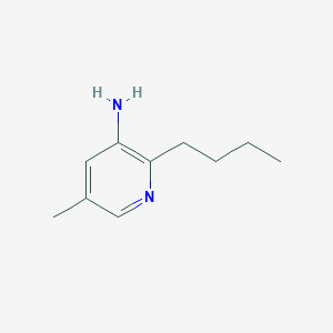 molecular formula C10H16N2 B13309951 2-Butyl-5-methylpyridin-3-amine 