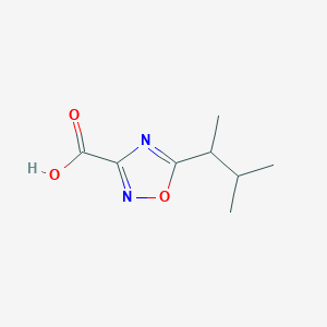 molecular formula C8H12N2O3 B13309963 5-(3-Methylbutan-2-yl)-1,2,4-oxadiazole-3-carboxylic acid 