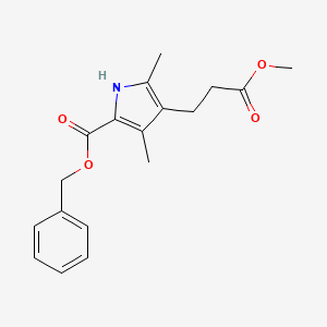 molecular formula C18H21NO4 B1330997 benzyl 4-(3-methoxy-3-oxopropyl)-3,5-dimethyl-1H-pyrrole-2-carboxylate CAS No. 20303-31-5