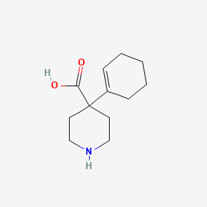 molecular formula C12H19NO2 B13309986 4-(Cyclohex-1-en-1-yl)piperidine-4-carboxylic acid 