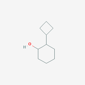 molecular formula C10H18O B13309994 2-Cyclobutylcyclohexan-1-ol 