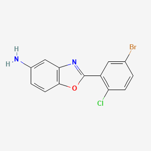 molecular formula C13H8BrClN2O B1331001 2-(5-溴-2-氯苯基)-1,3-苯并噁唑-5-胺 CAS No. 293737-86-7