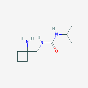 molecular formula C9H19N3O B13310042 1-[(1-Aminocyclobutyl)methyl]-3-(propan-2-yl)urea 