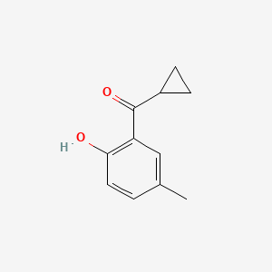 molecular formula C11H12O2 B13310083 2-Cyclopropanecarbonyl-4-methylphenol 