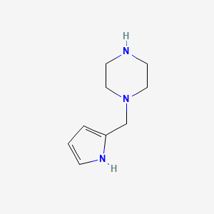 molecular formula C9H15N3 B13310093 1-(1H-pyrrol-2-ylmethyl)piperazine 