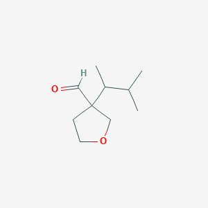 3-(3-Methylbutan-2-yl)oxolane-3-carbaldehyde