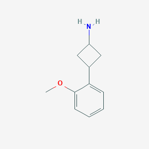 molecular formula C11H15NO B13310134 3-(2-Methoxyphenyl)cyclobutan-1-amine 