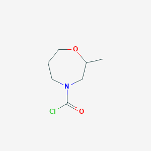 2-Methyl-1,4-oxazepane-4-carbonyl chloride