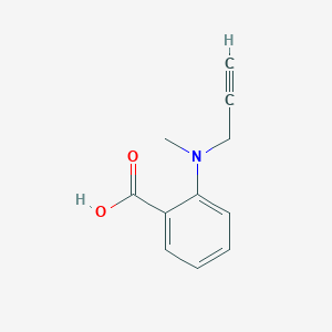 molecular formula C11H11NO2 B13310164 2-[Methyl(prop-2-yn-1-yl)amino]benzoic acid 