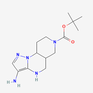 tert-Butyl 5-amino-2,3,7,11-tetraazatricyclo[7.4.0.0,2,6]trideca-3,5-diene-11-carboxylate