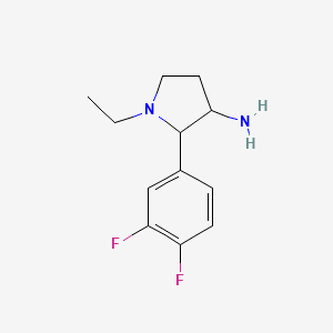 2-(3,4-Difluorophenyl)-1-ethylpyrrolidin-3-amine