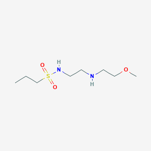 molecular formula C8H20N2O3S B13310202 N-(2-[(2-Methoxyethyl)amino]ethyl)propane-1-sulfonamide 