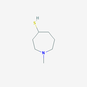 molecular formula C7H15NS B13310207 1-Methylazepane-4-thiol 