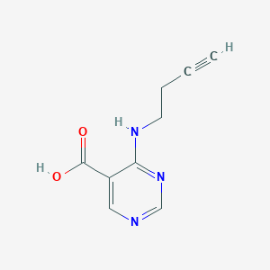 molecular formula C9H9N3O2 B13310211 4-[(But-3-yn-1-yl)amino]pyrimidine-5-carboxylic acid 