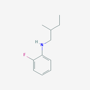 molecular formula C11H16FN B13310220 2-fluoro-N-(2-methylbutyl)aniline 