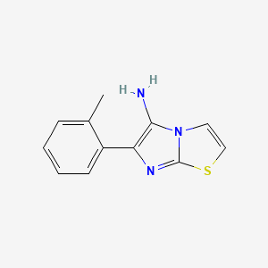 molecular formula C12H11N3S B13310236 6-(2-Methylphenyl)imidazo[2,1-b][1,3]thiazol-5-amine 