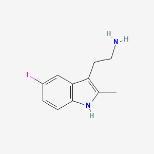 molecular formula C11H13IN2 B1331024 2-(5-iodo-2-methyl-1H-indol-3-yl)ethanamine 