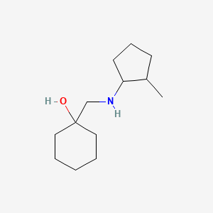 molecular formula C13H25NO B13310243 1-{[(2-Methylcyclopentyl)amino]methyl}cyclohexan-1-ol 