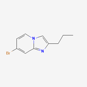 molecular formula C10H11BrN2 B13310255 7-Bromo-2-propylimidazo[1,2-a]pyridine 