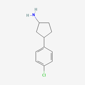 3-(4-Chlorophenyl)cyclopentan-1-amine