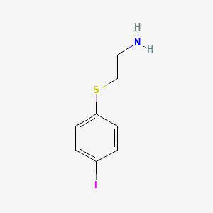 molecular formula C8H10INS B13310289 1-[(2-Aminoethyl)sulfanyl]-4-iodobenzene 