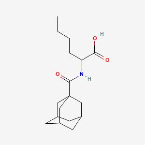 molecular formula C17H27NO3 B13310295 2-[(1-Adamantylcarbonyl)amino]hexanoic acid 