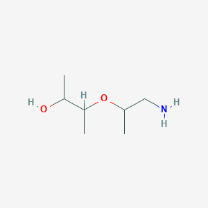 molecular formula C7H17NO2 B13310299 3-[(1-Aminopropan-2-yl)oxy]butan-2-ol 