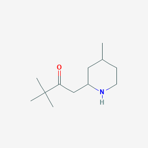 3,3-Dimethyl-1-(4-methylpiperidin-2-yl)butan-2-one