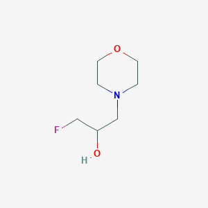 molecular formula C7H14FNO2 B13310358 1-Fluoro-3-(morpholin-4-yl)propan-2-ol 