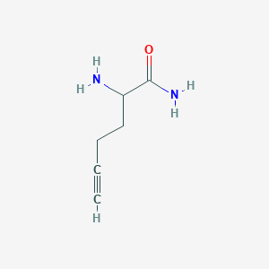 molecular formula C6H10N2O B13310383 2-Aminohex-5-ynamide 