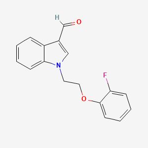 molecular formula C17H14FNO2 B1331040 1-[2-(2-氟苯氧基)乙基]-1H-吲哚-3-甲醛 CAS No. 309732-86-3