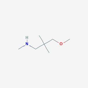 molecular formula C7H17NO B13310406 (3-Methoxy-2,2-dimethylpropyl)(methyl)amine 