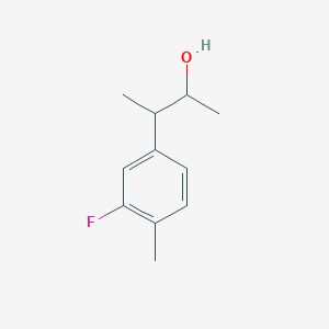 molecular formula C11H15FO B13310412 3-(3-Fluoro-4-methylphenyl)butan-2-ol 