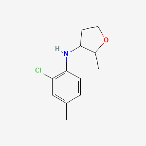 molecular formula C12H16ClNO B13310425 N-(2-Chloro-4-methylphenyl)-2-methyloxolan-3-amine 