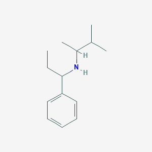 molecular formula C14H23N B13310446 (3-Methylbutan-2-yl)(1-phenylpropyl)amine 